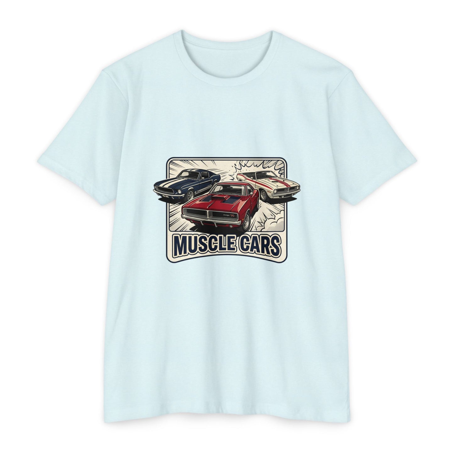 Retro Muscle Cars Graphic T-Shirt — Vintage Hot Rod Design
