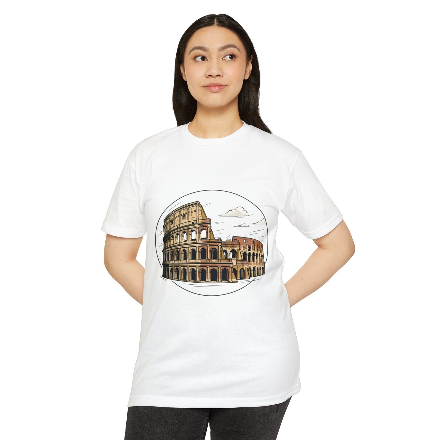 Colosseum Illustration Vintage Rome Travel T-Shirt