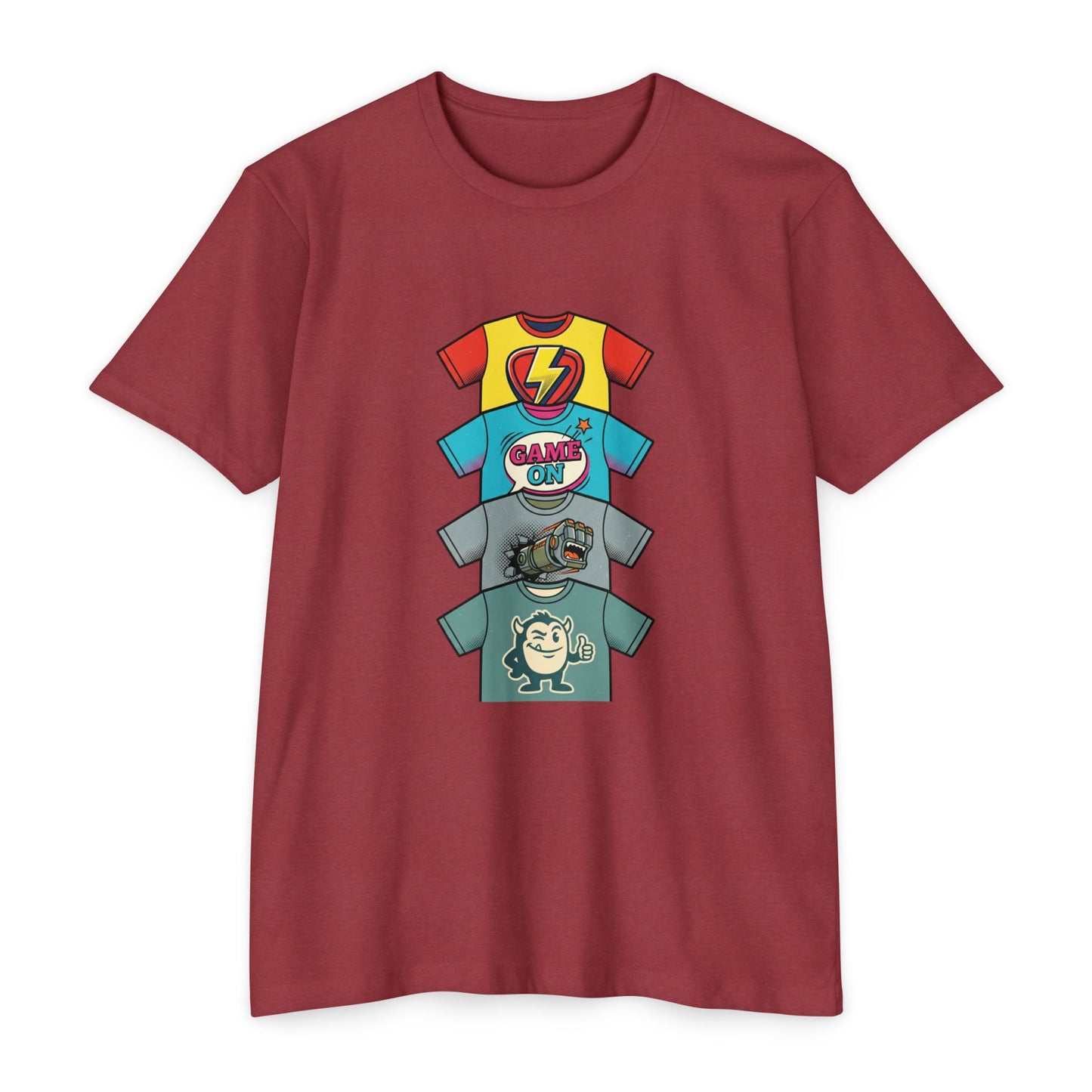 Playful Superhero Gamer Graphic T-Shirt