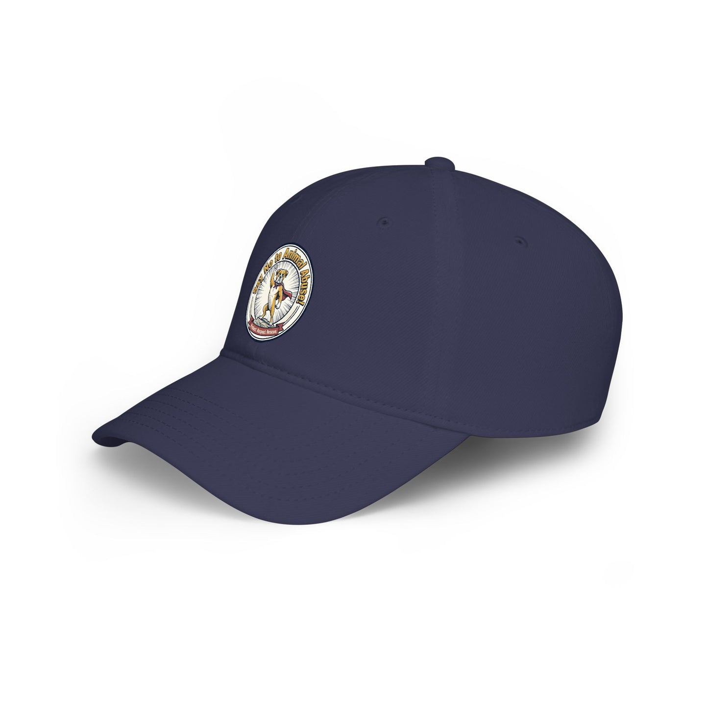 Embroidered Golden Retriever Patch Baseball Cap — Low Profile Red Dog Lover Hat