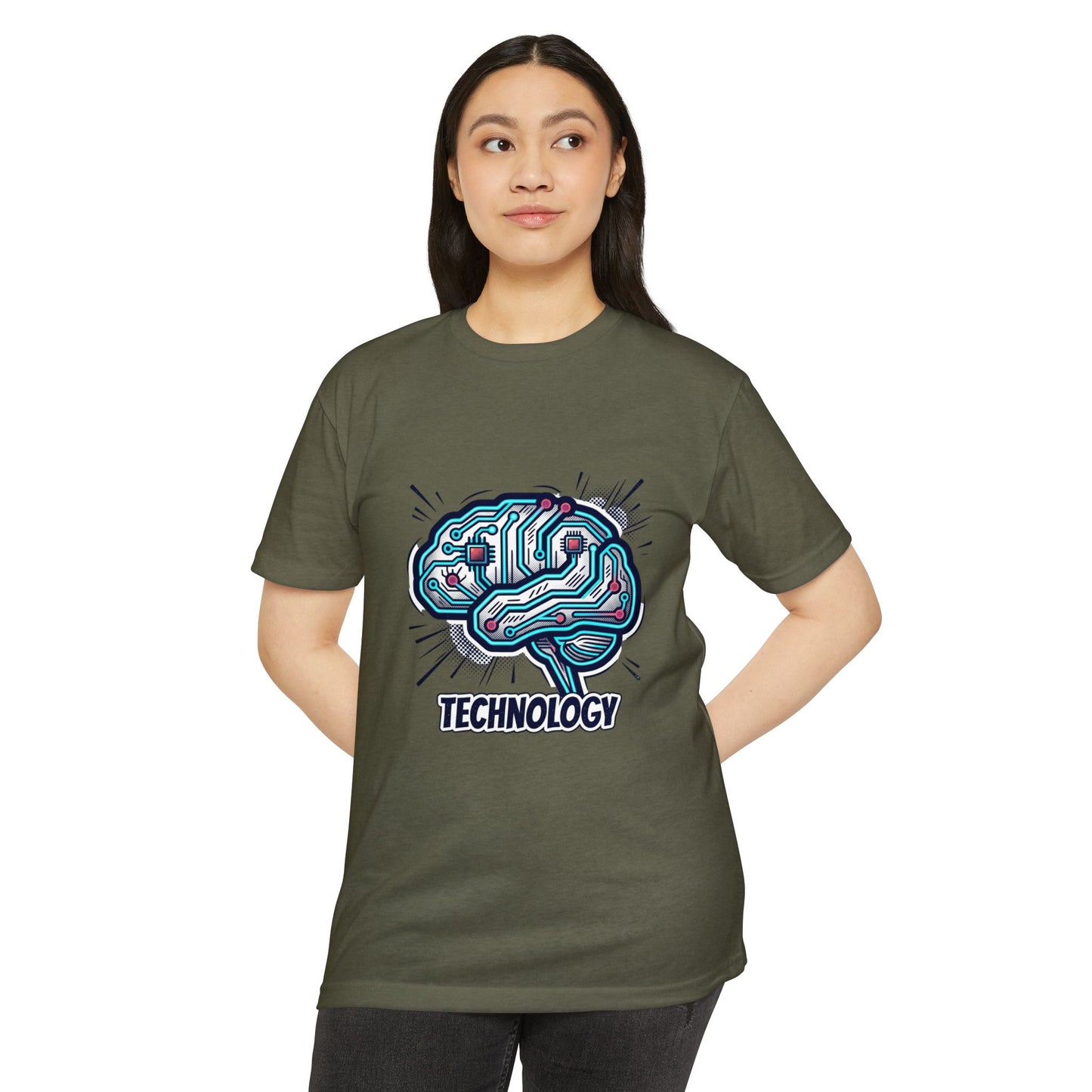 Tech Circuit Brain T-Shirt — Technology Graphic Tee