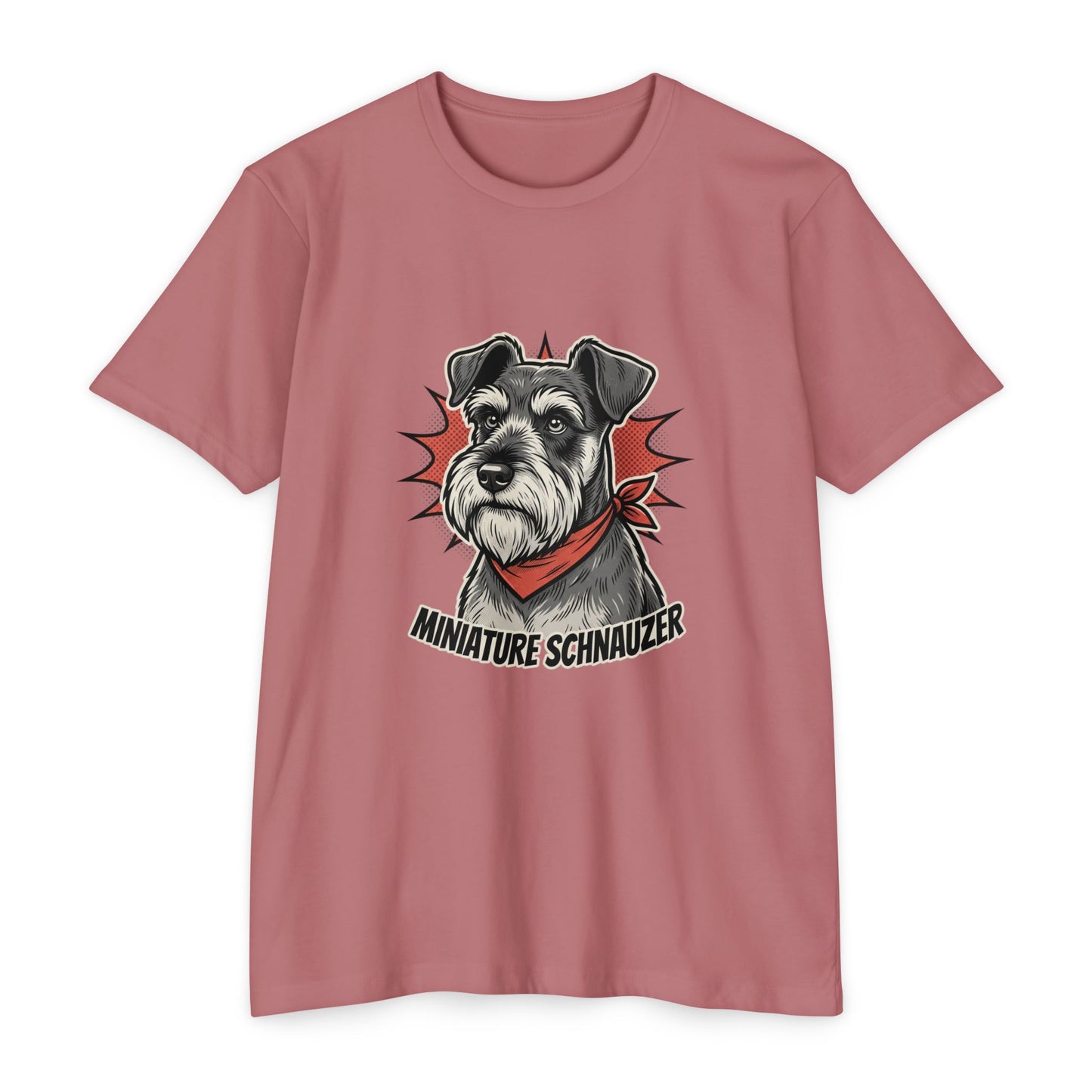 Miniature Schnauzer Portrait Retro Bandana T-Shirt