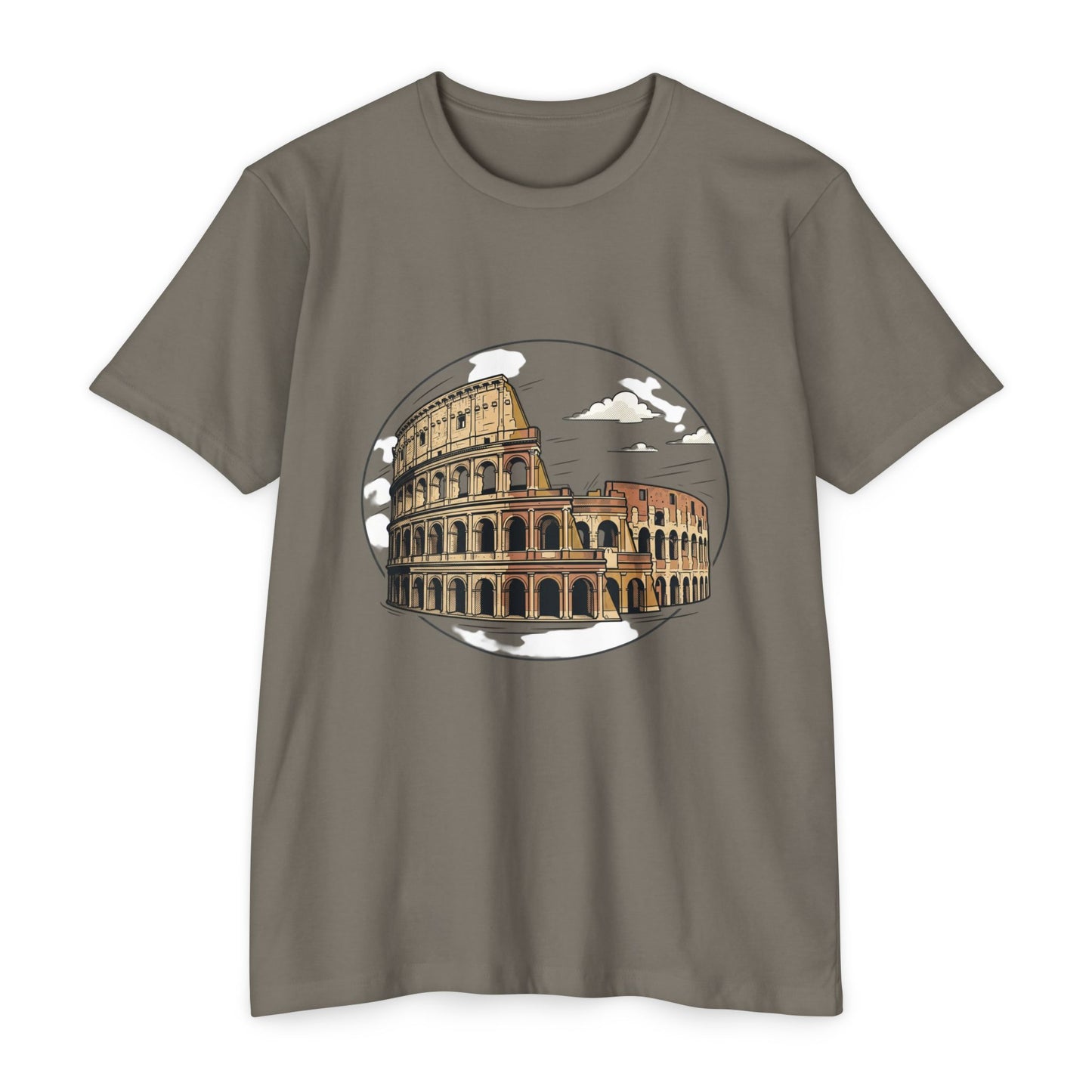 Colosseum Illustration Vintage Rome Travel T-Shirt