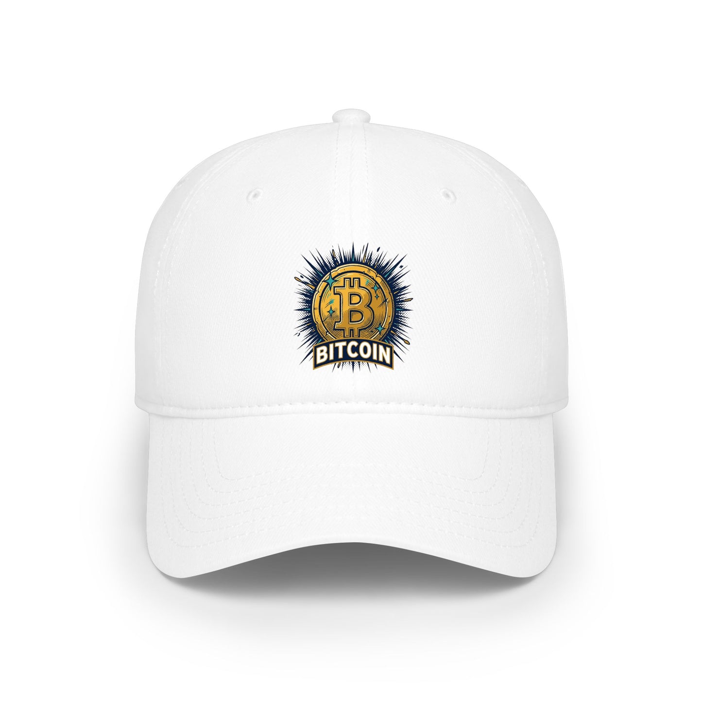 Bitcoin Sunburst Low Profile Baseball Cap — Crypto Logo Hat