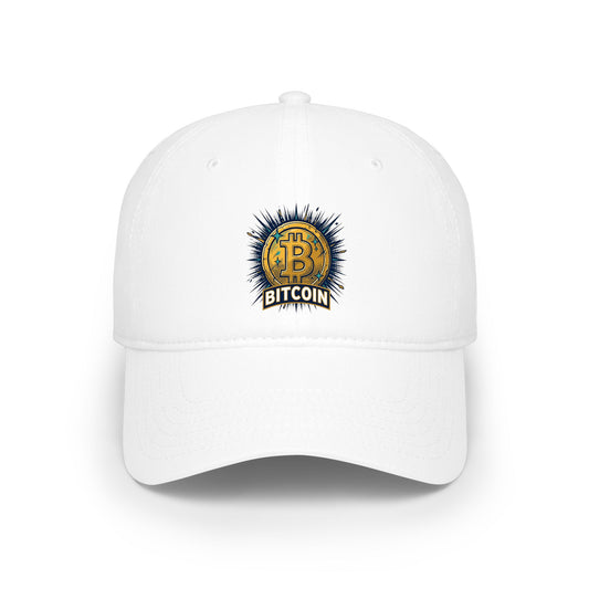 Bitcoin Sunburst Low Profile Baseball Cap — Crypto Logo Hat
