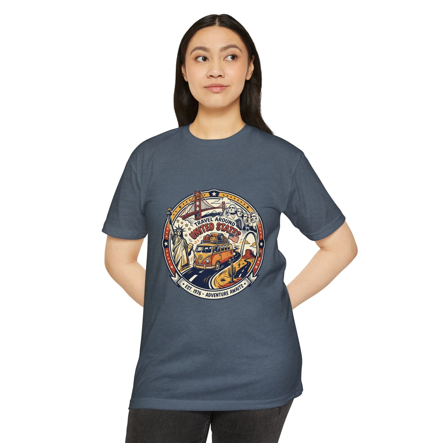 Vintage 'Travel Around the World' Road Trip T-Shirt