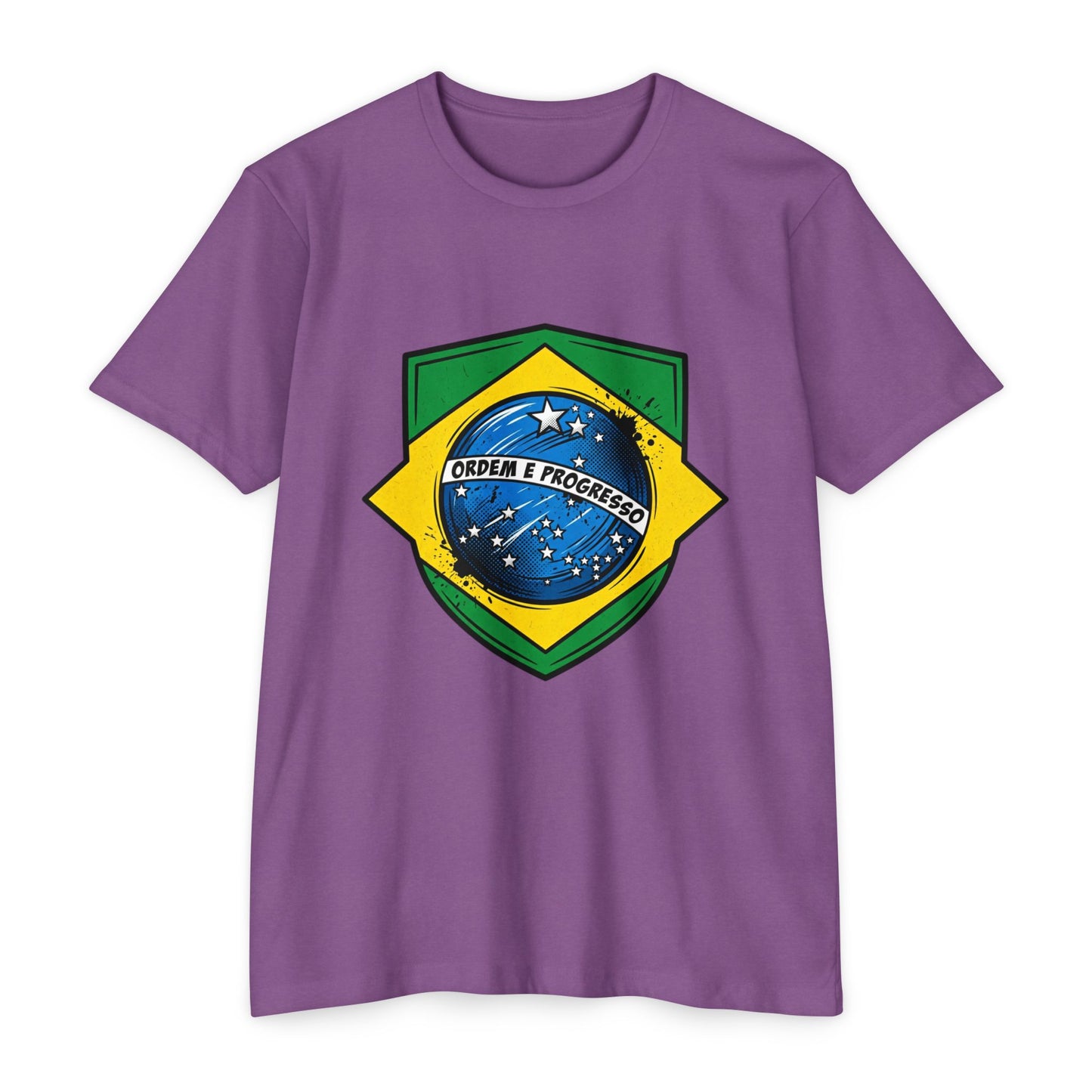 Brazil Flag Crest T-Shirt — Brazilian Soccer/Patriot Pride Tee