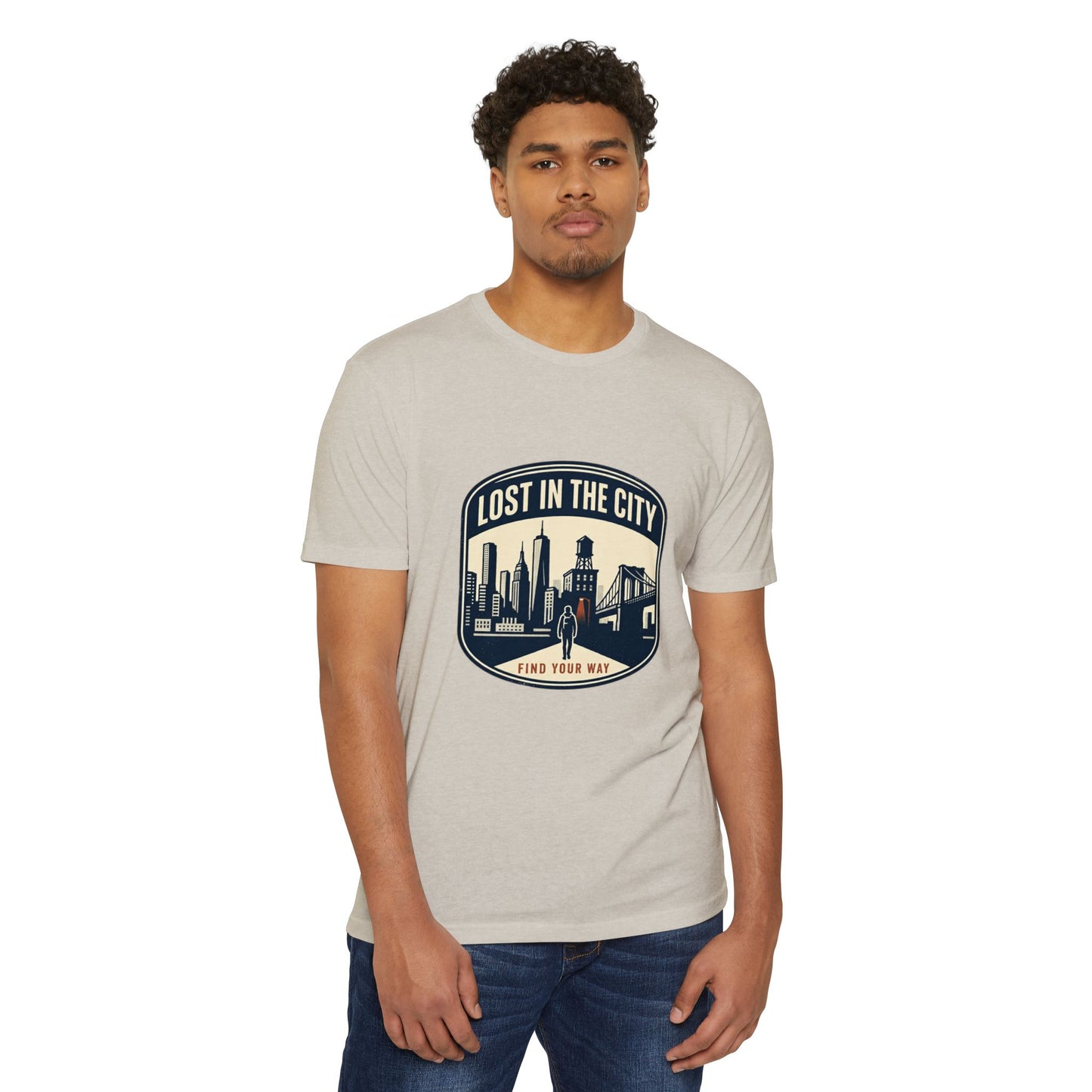 Find Your Way Vintage Urban Skyline T-Shirt