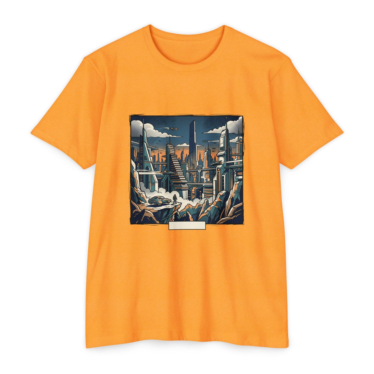 Futuristic Cityscape Retro Sci‑Fi T-Shirt — Retro Sci‑Fi Landscape Tee