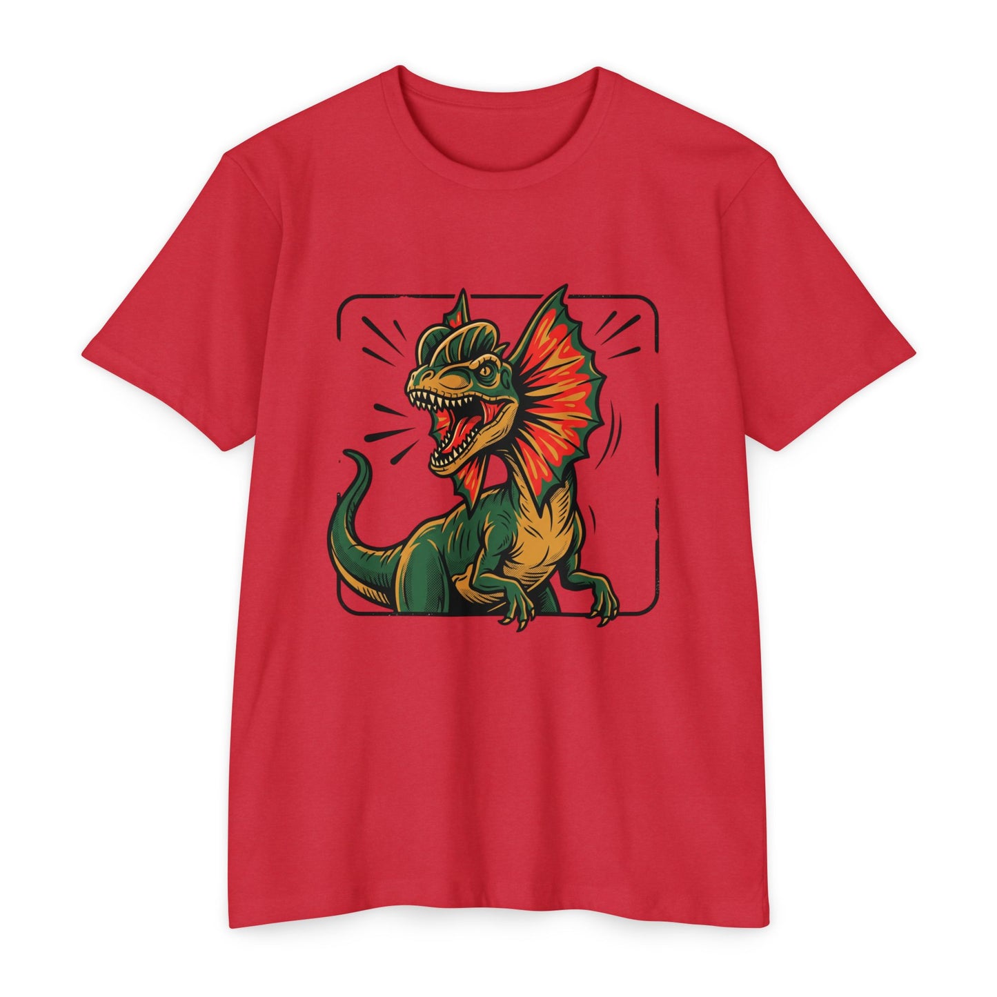 Frilled Lizard Dino Tee — Colorful Frill Graphic T-Shirt