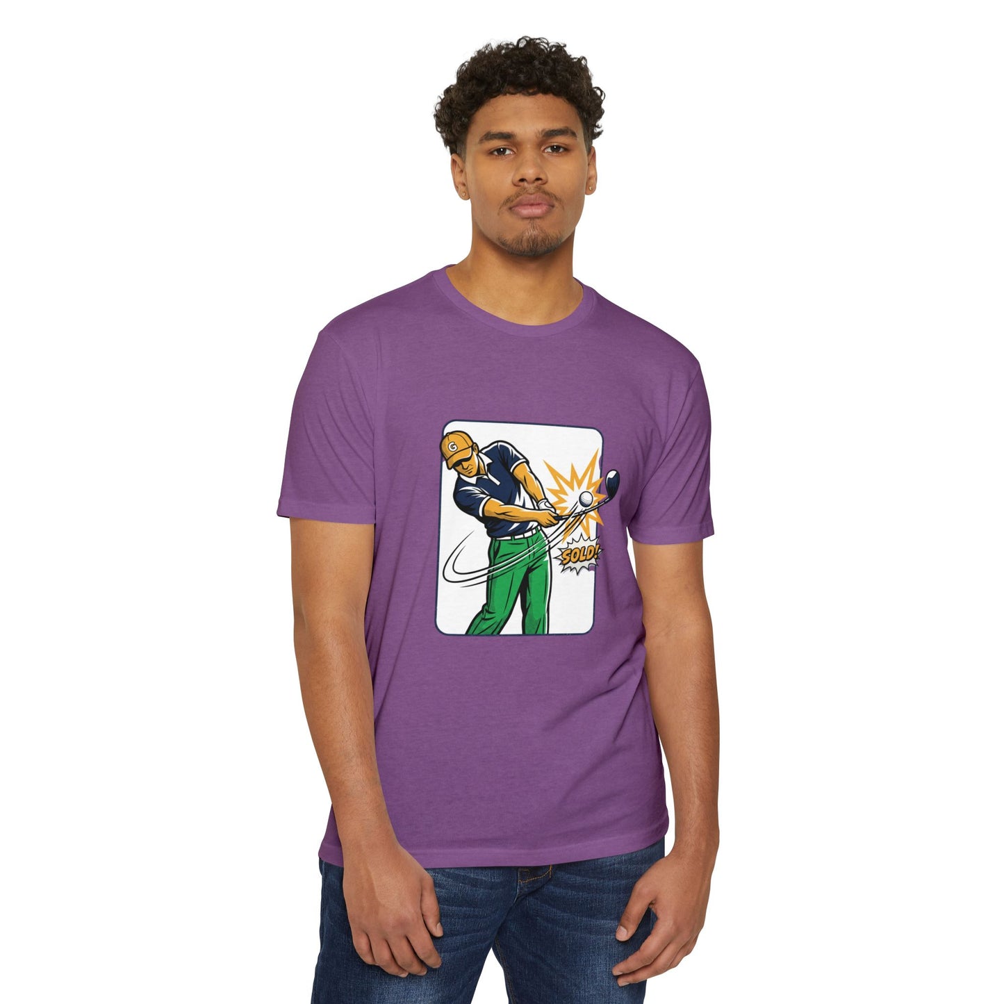 Solid Golfer Illustration Golf Swing T-Shirt