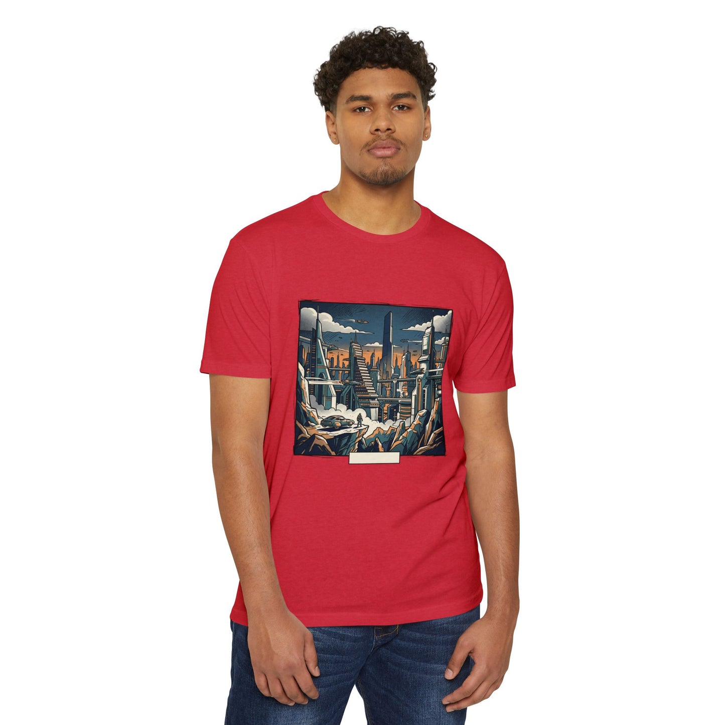 Futuristic Cityscape Retro Sci‑Fi T-Shirt — Retro Sci‑Fi Landscape Tee