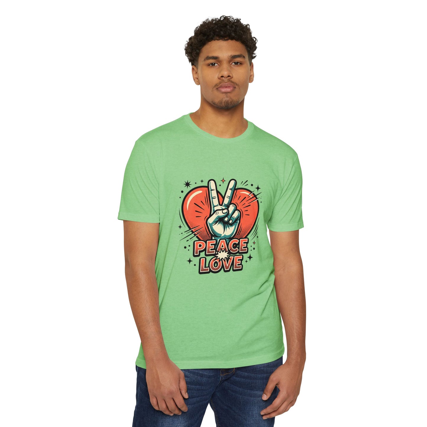 Peace Love Graphic T-Shirt — Retro Vibe Peace Sign Tee