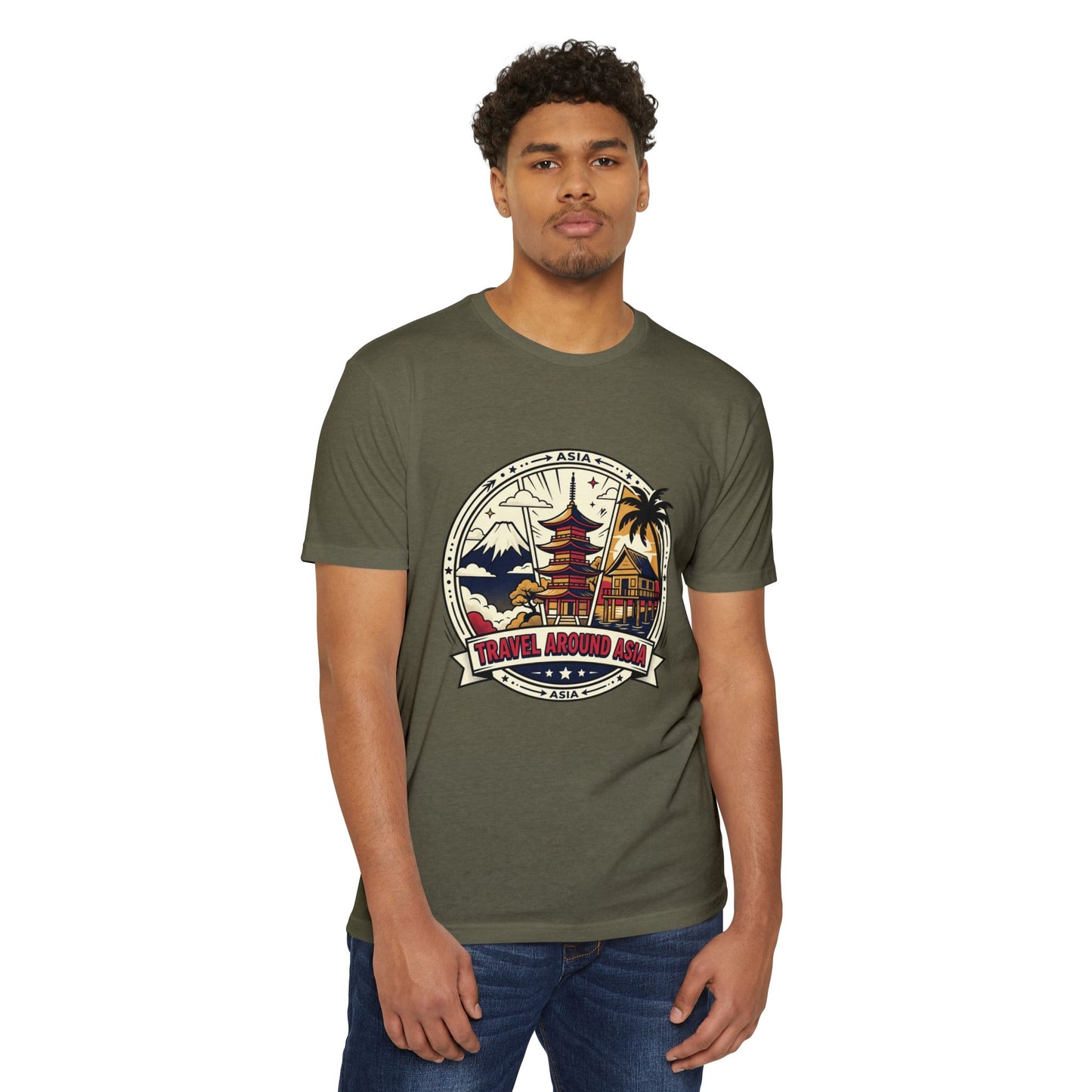 Travel Around Asia Vintage Globe Adventure T-Shirt