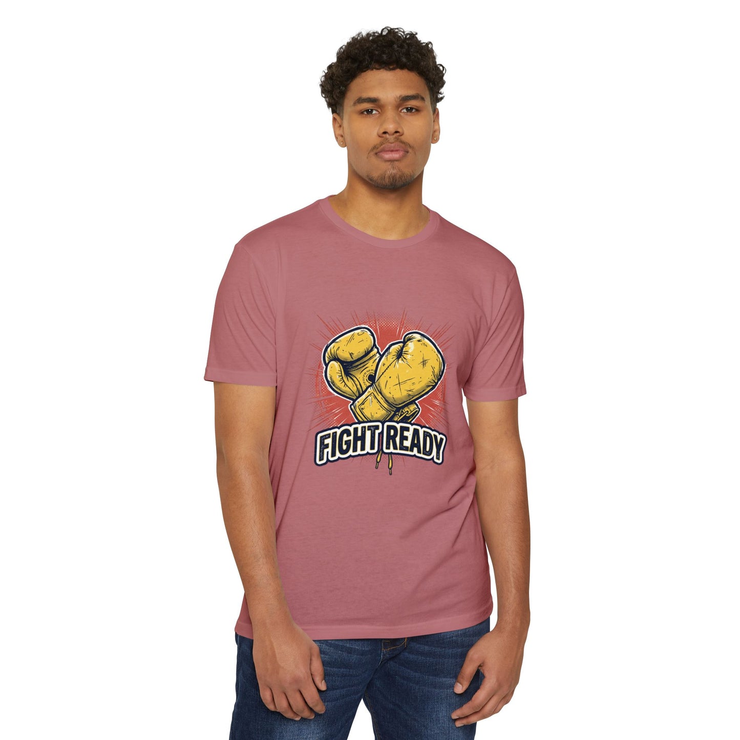 Fight Ready Boxing T-Shirt — Vintage Yellow Gloves Graphic Tee