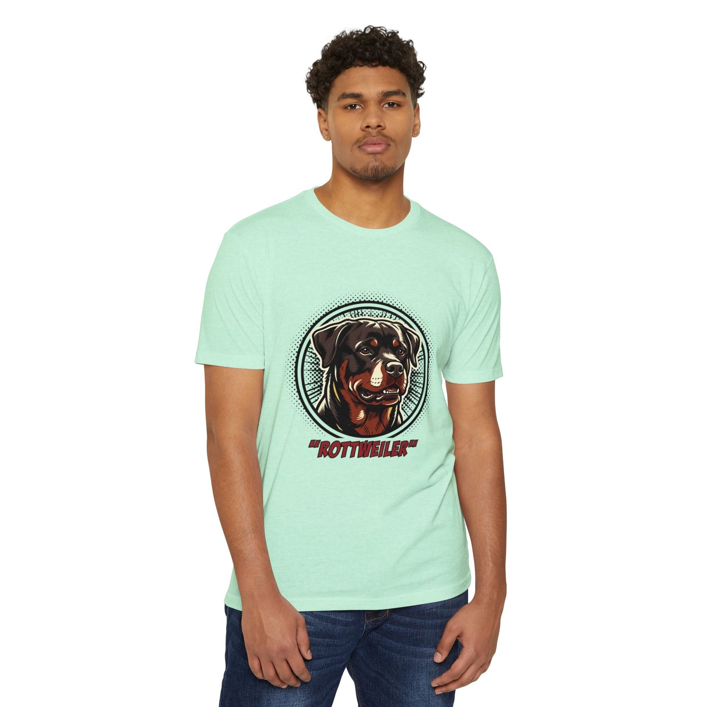 Rottweiler Vintage Portrait T-Shirt — Retro Dog Graphic Tee
