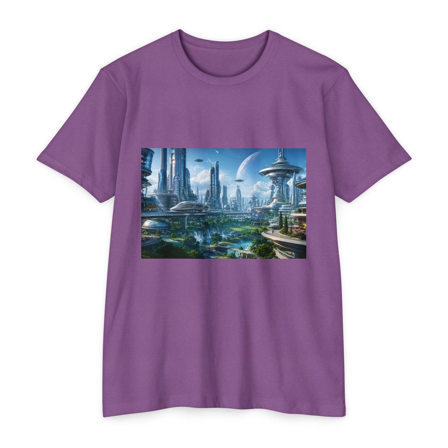 Futuristic Cityscape Sci‑Fi Skyline T-Shirt