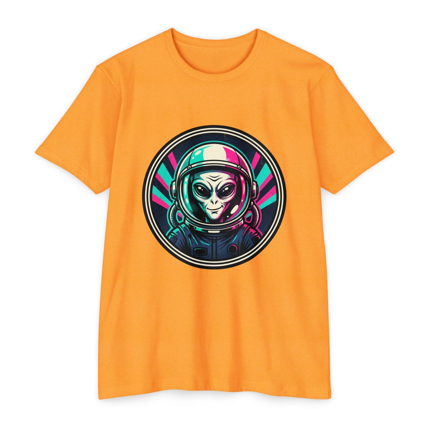 Alien Astronaut Neon Space Crew T‑Shirt
