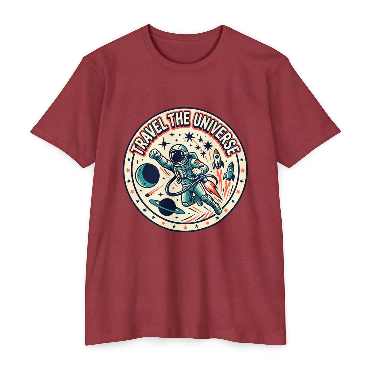 Travel the Universe Astronaut Retro Space T-Shirt