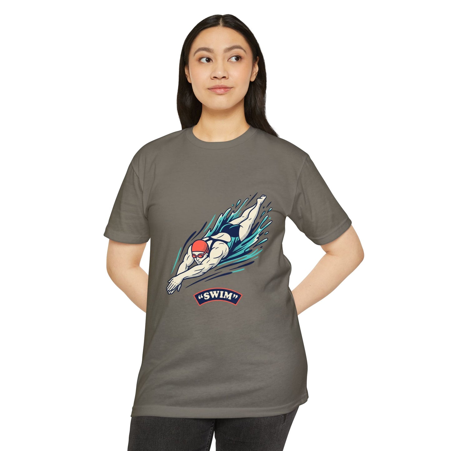 Swimmer Dive T-Shirt — "Swim" Graphic Athletic Tee