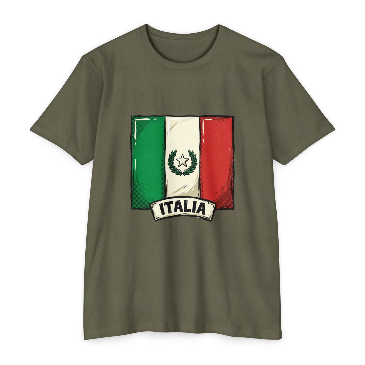 Italian Flag Vintage Crest T-Shirt — Italia Graphic Tee