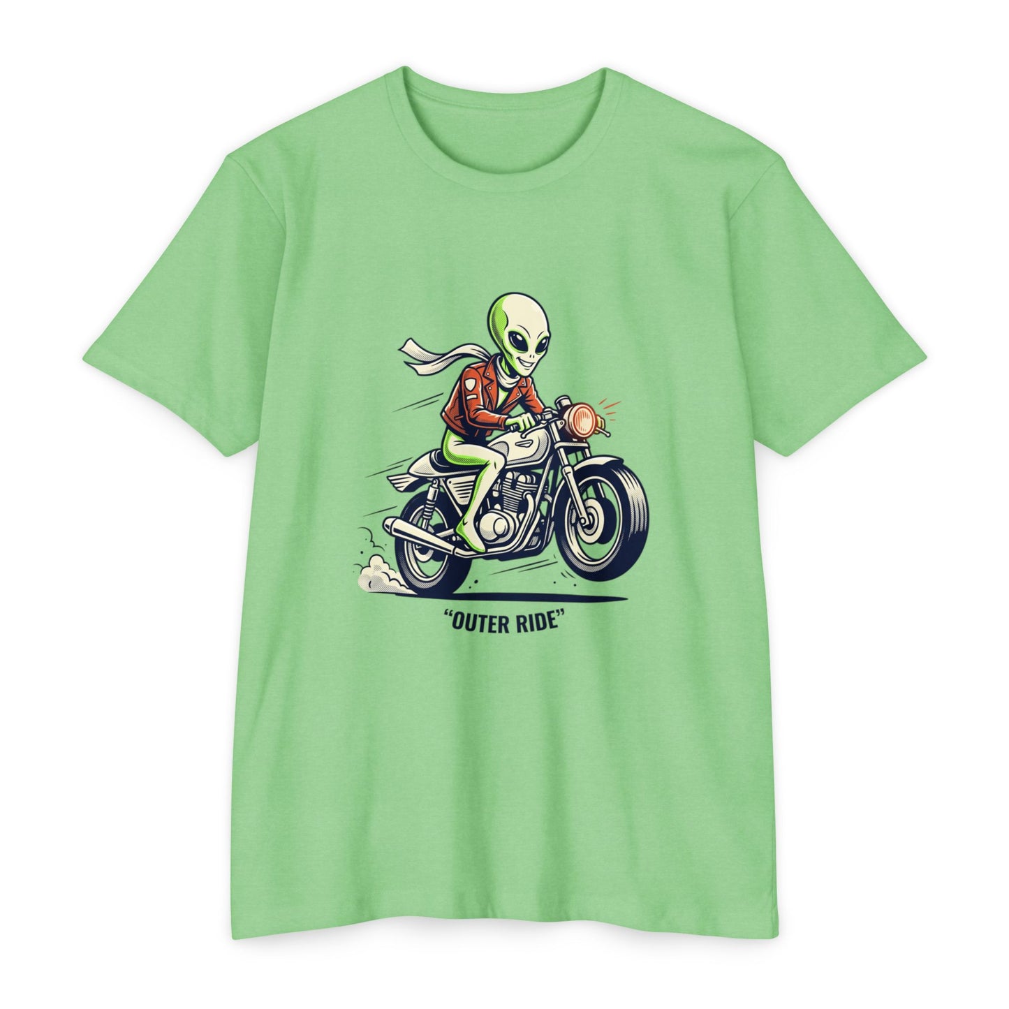Alien Motorcyclist "Outer Ride" T-Shirt