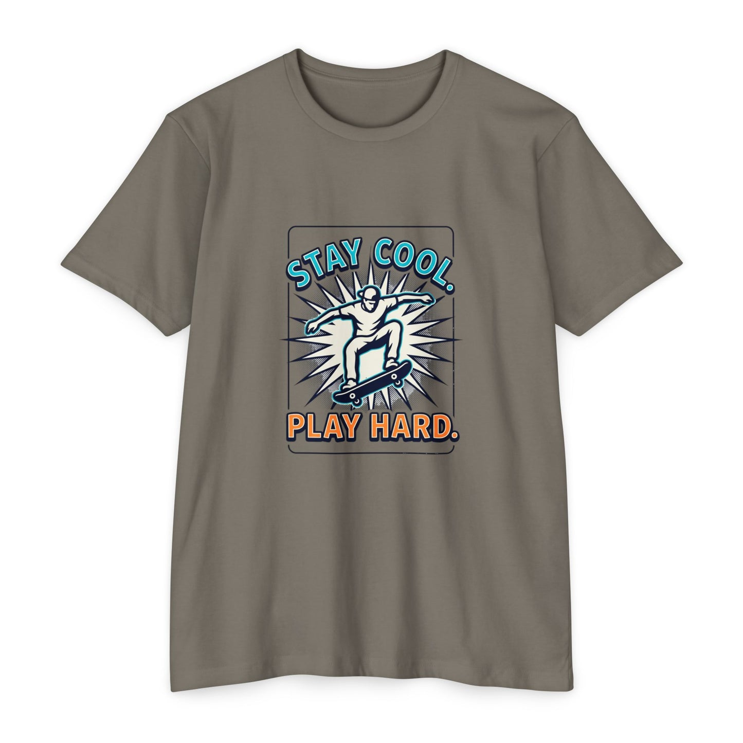 Stay Cool Play Hard Skateboard T-Shirt