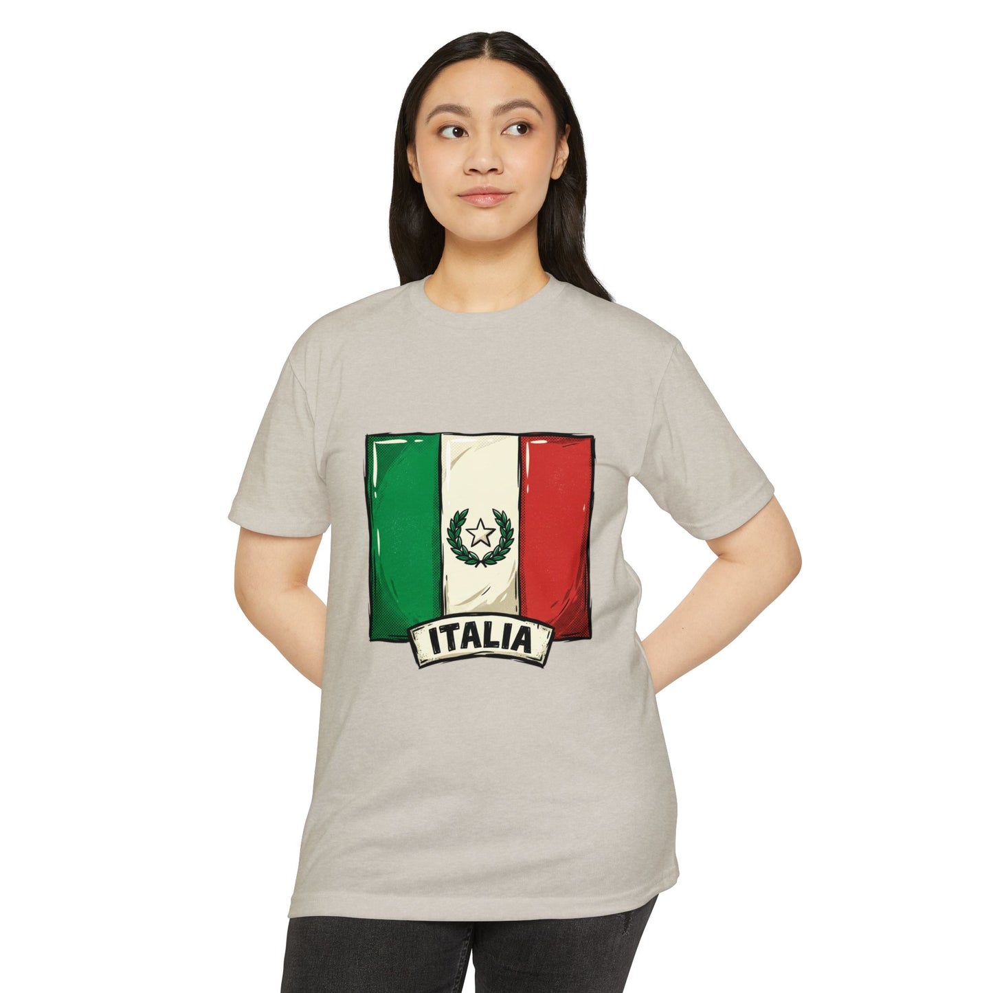 Italian Flag Vintage Crest T-Shirt — Italia Graphic Tee
