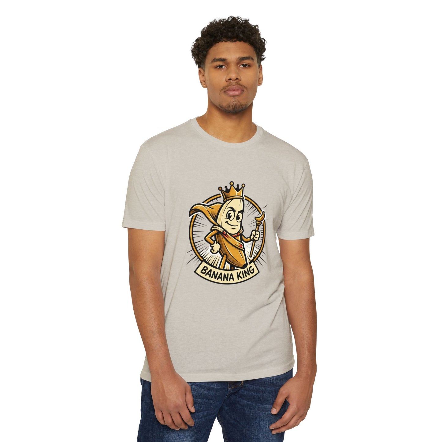 Banana King Retro Graphic T-Shirt — Vintage Fruit Mascot Tee