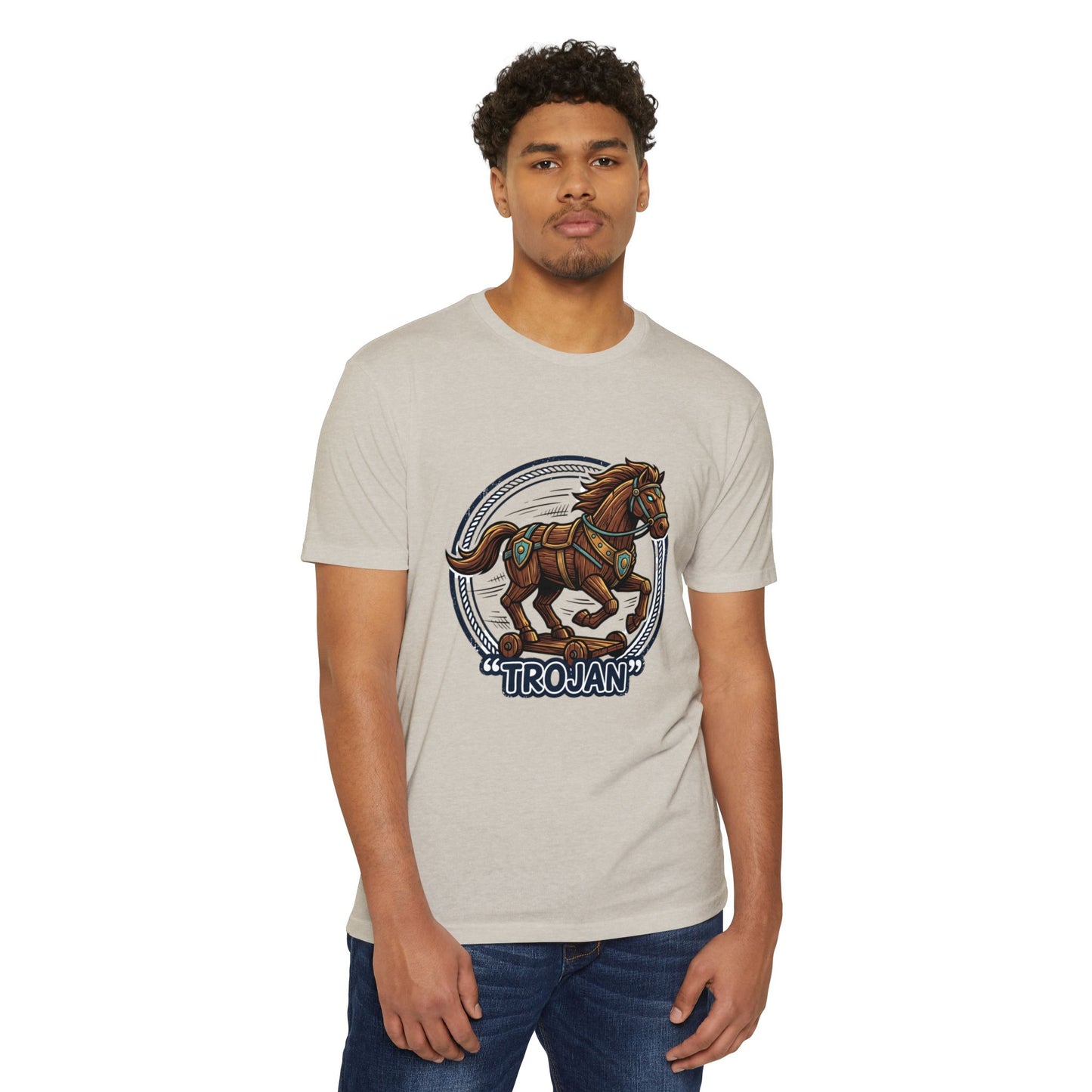 Trojan Horse Vintage Equestrian Logo T-Shirt