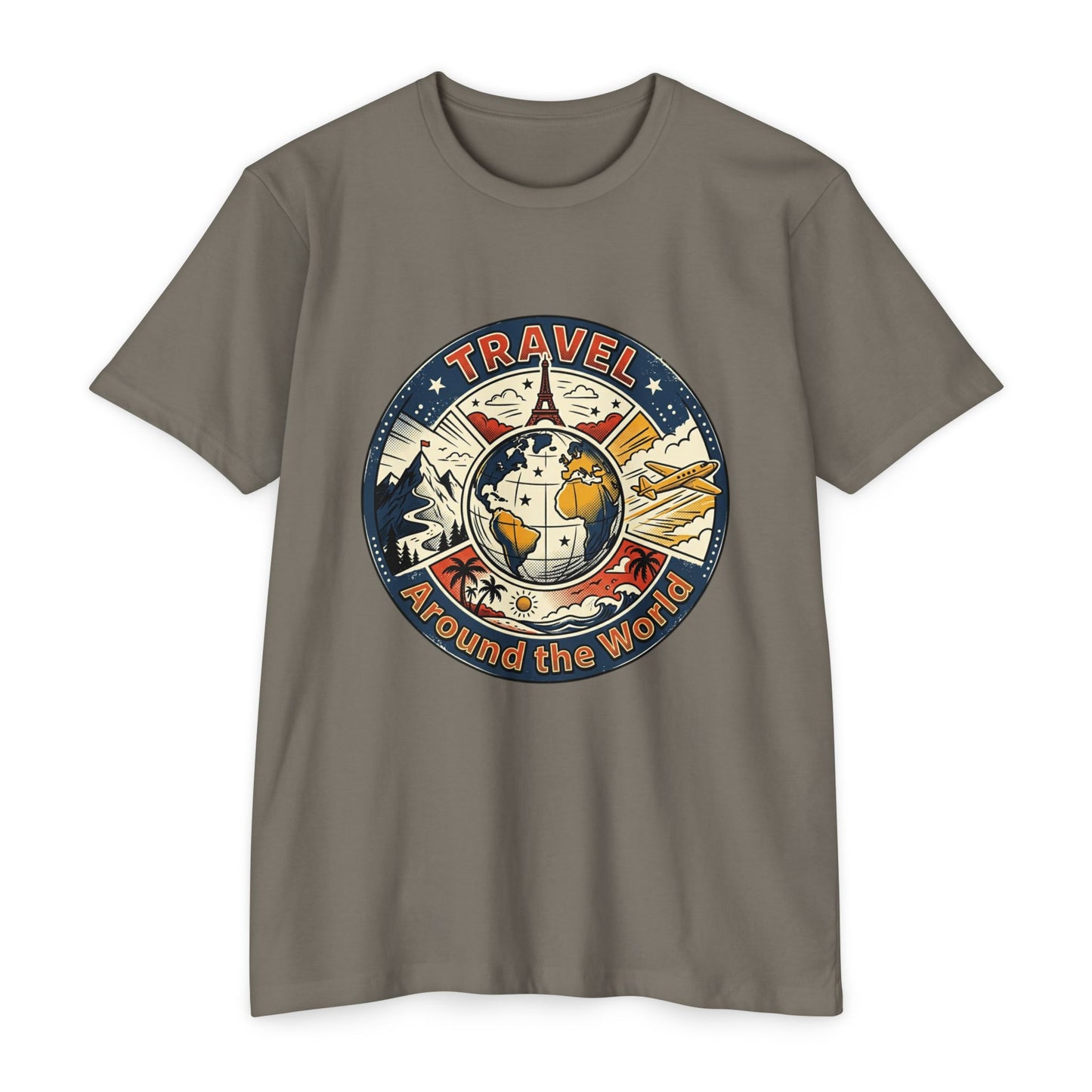 Vintage Globe Adventure T-Shirt — Travel Around the World Tee