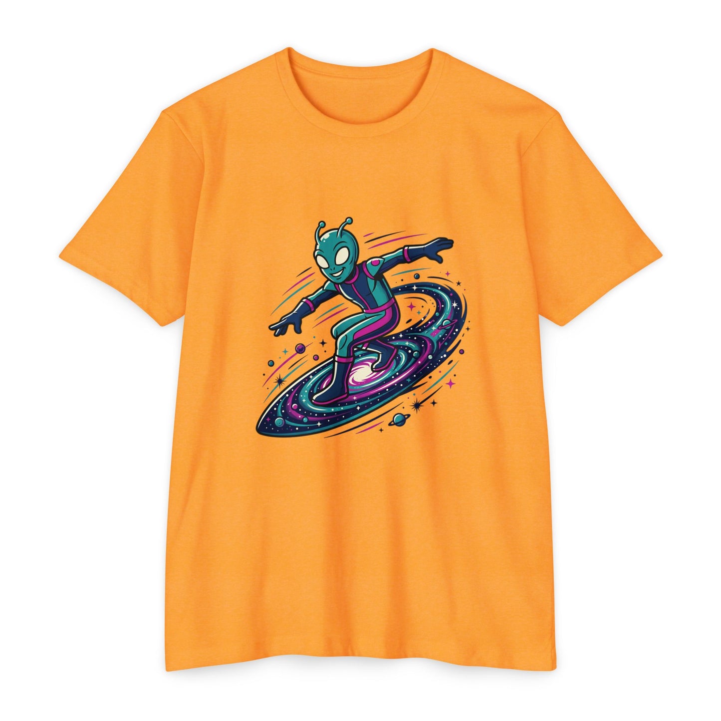 Alien Surfer Retro Space Skate T-Shirt