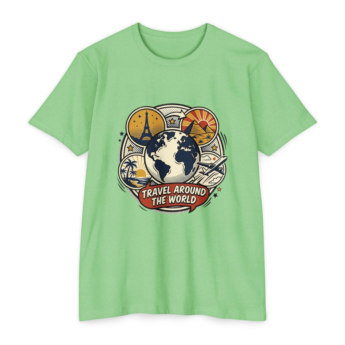 Vintage 'Travel Around The World' Globe Adventure T-Shirt