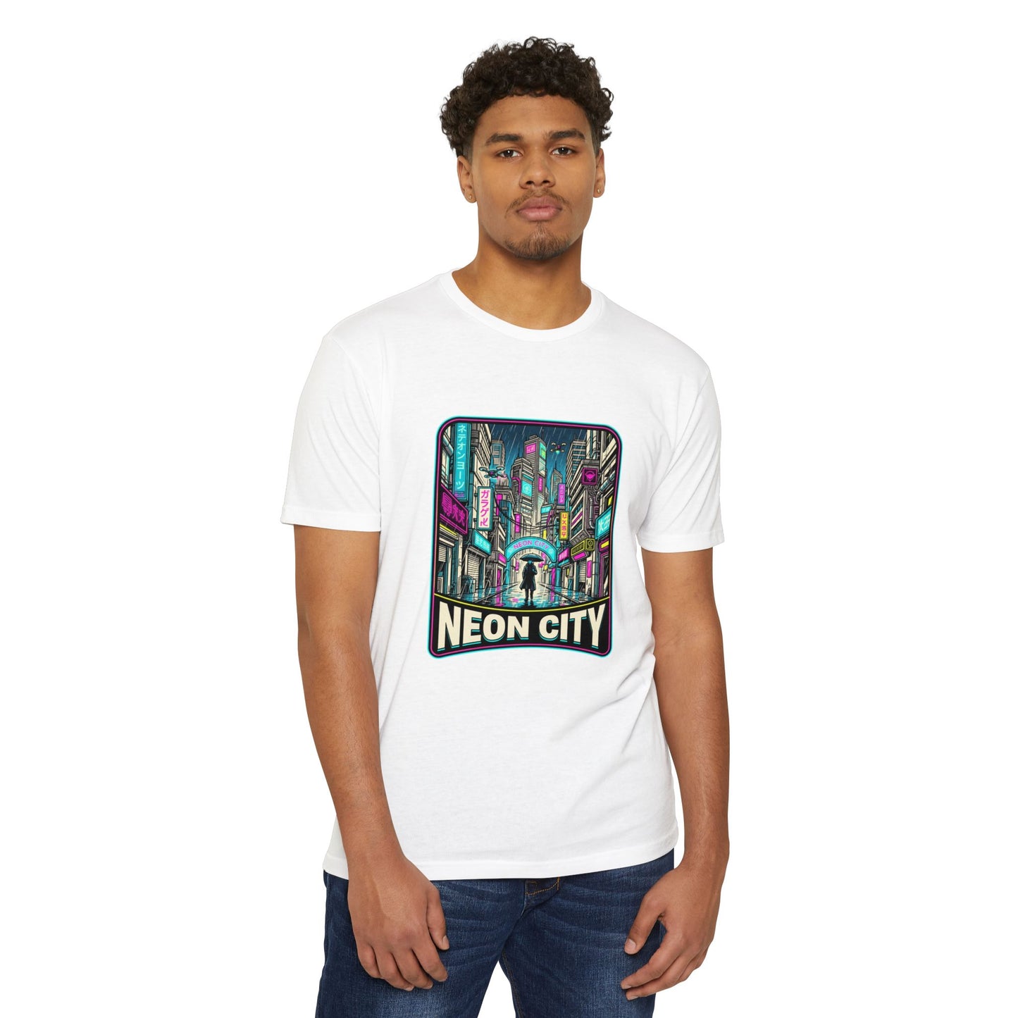 Neon City Retro Cyberpunk T-Shirt — Retro Cyberpunk Streetwear Tee