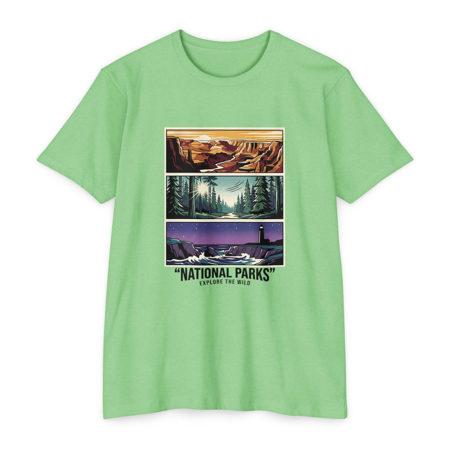 National Parks Scenic Panels T-Shirt — Explore the Wild Graphic Tee