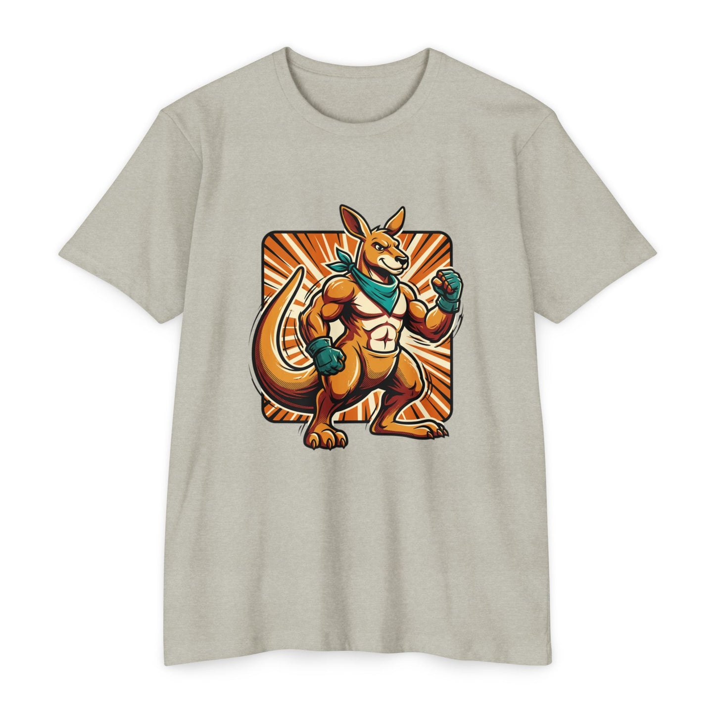 Camiseta con gráfico de canguro boxeador – Camiseta retro con mascota de luchador