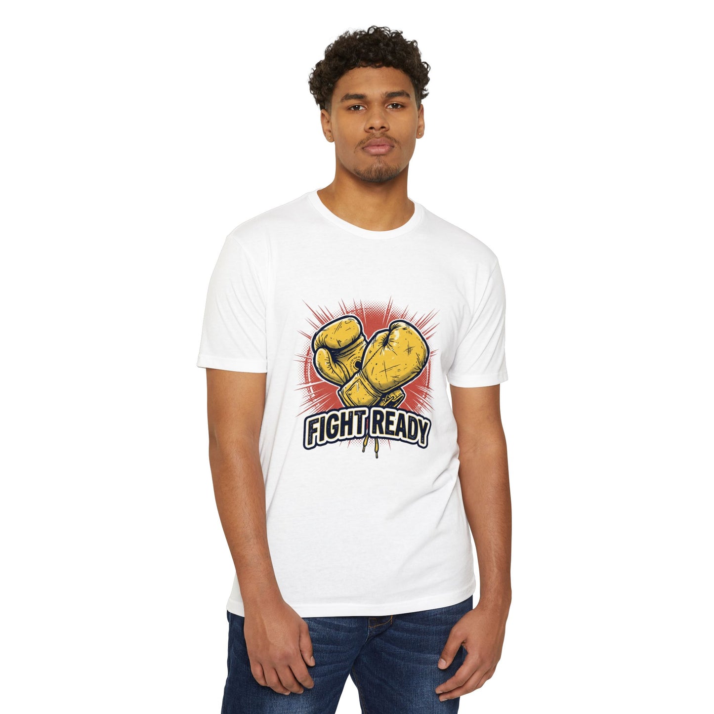 Fight Ready Boxing T-Shirt — Vintage Yellow Gloves Graphic Tee