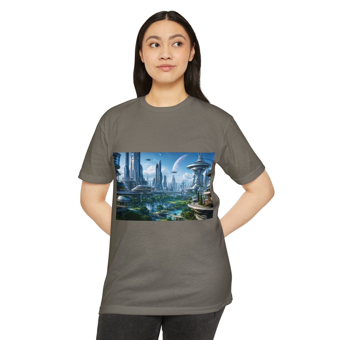Futuristic Cityscape Sci‑Fi Skyline T-Shirt