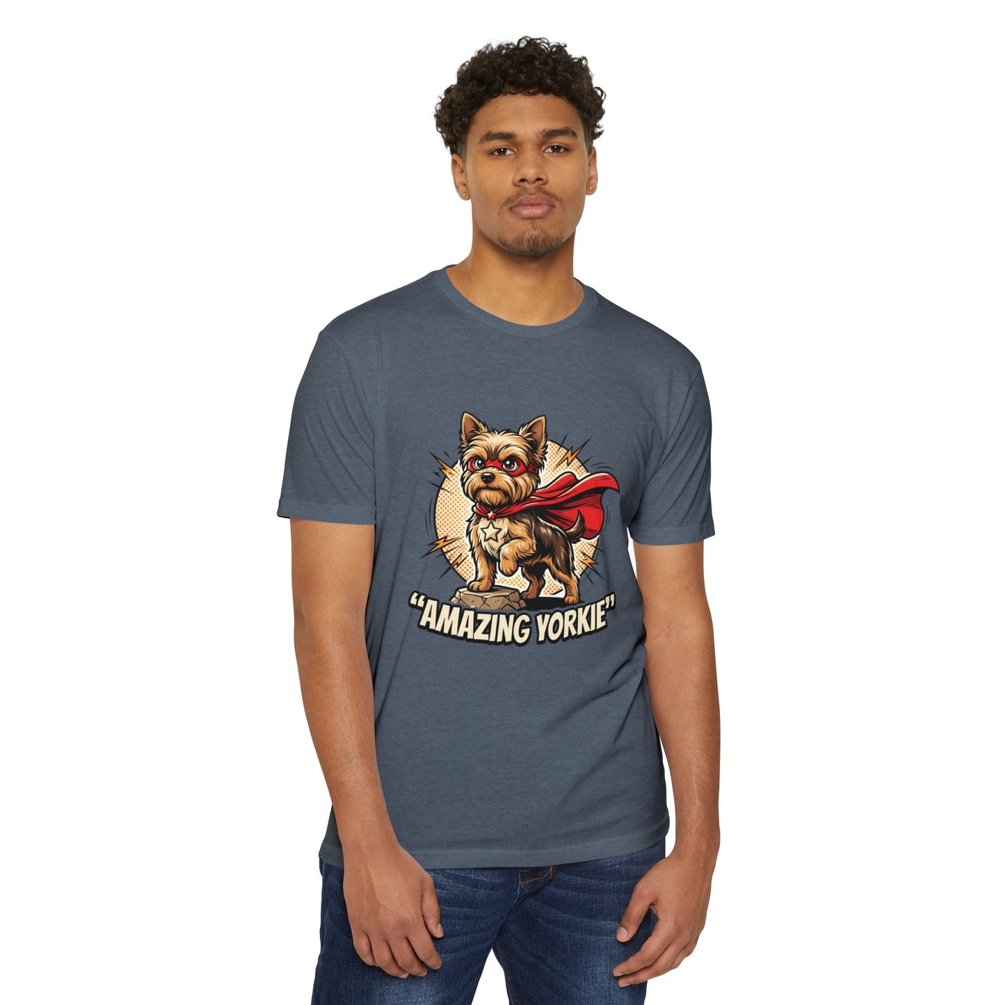 Yorkie Superhero T-Shirt — Cute Yorkshire Terrier Graphic Tee