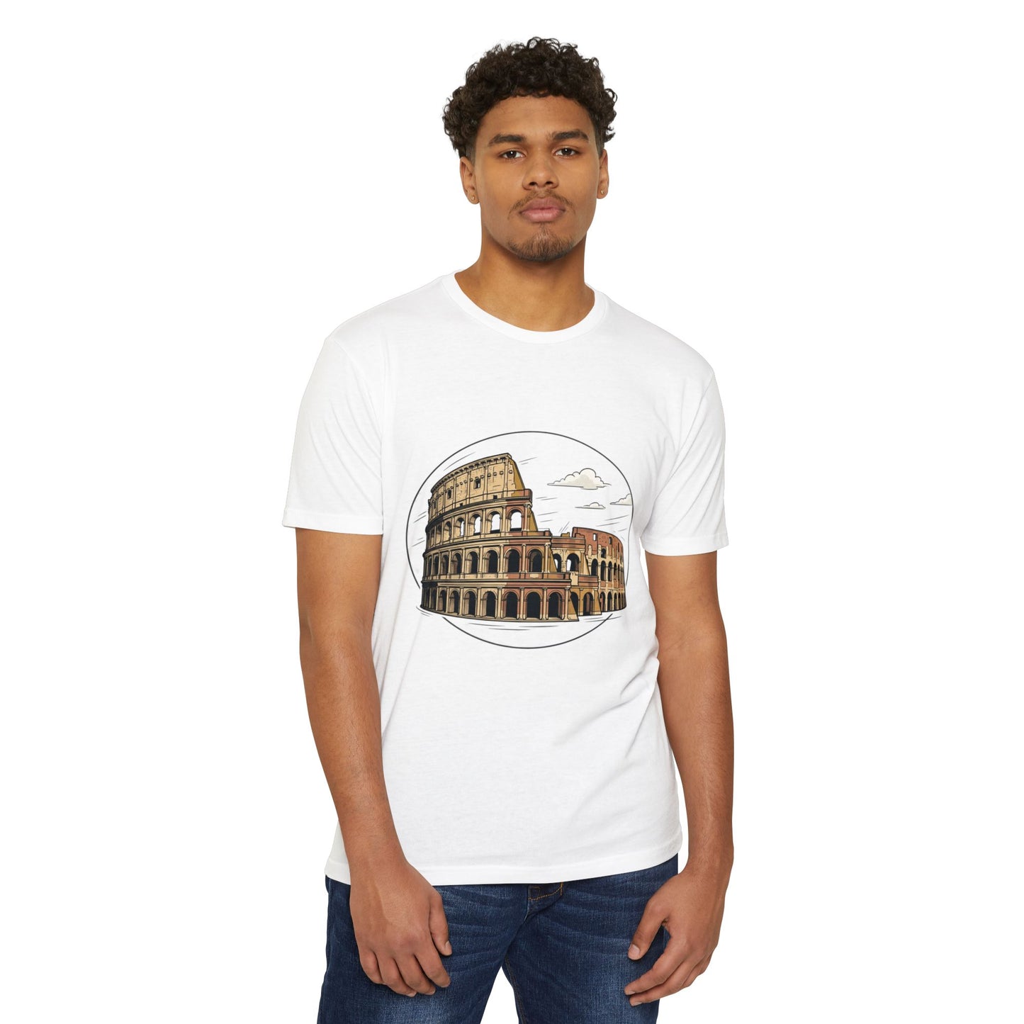 Colosseum Illustration Vintage Rome Travel T-Shirt