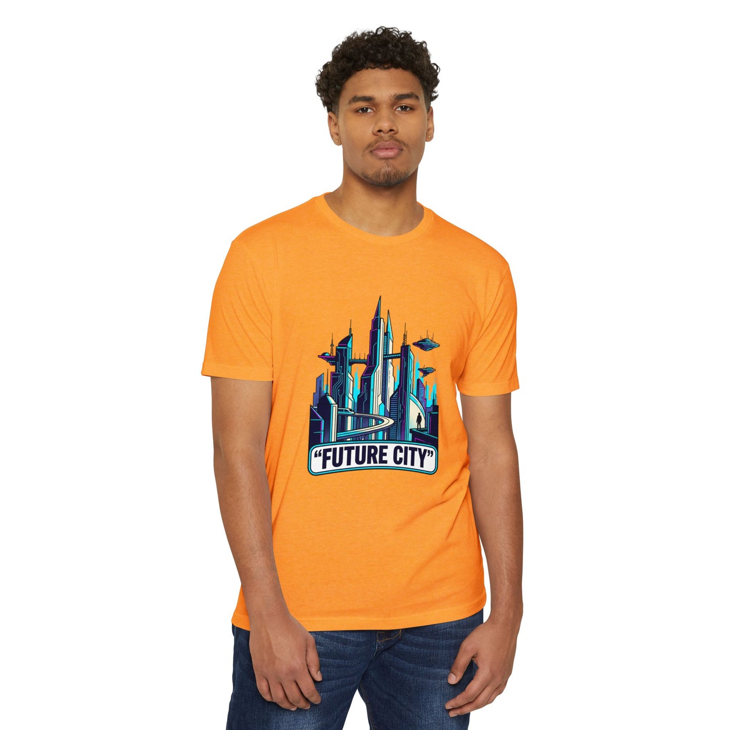 Future City Retro Futuristic Skyline T-Shirt