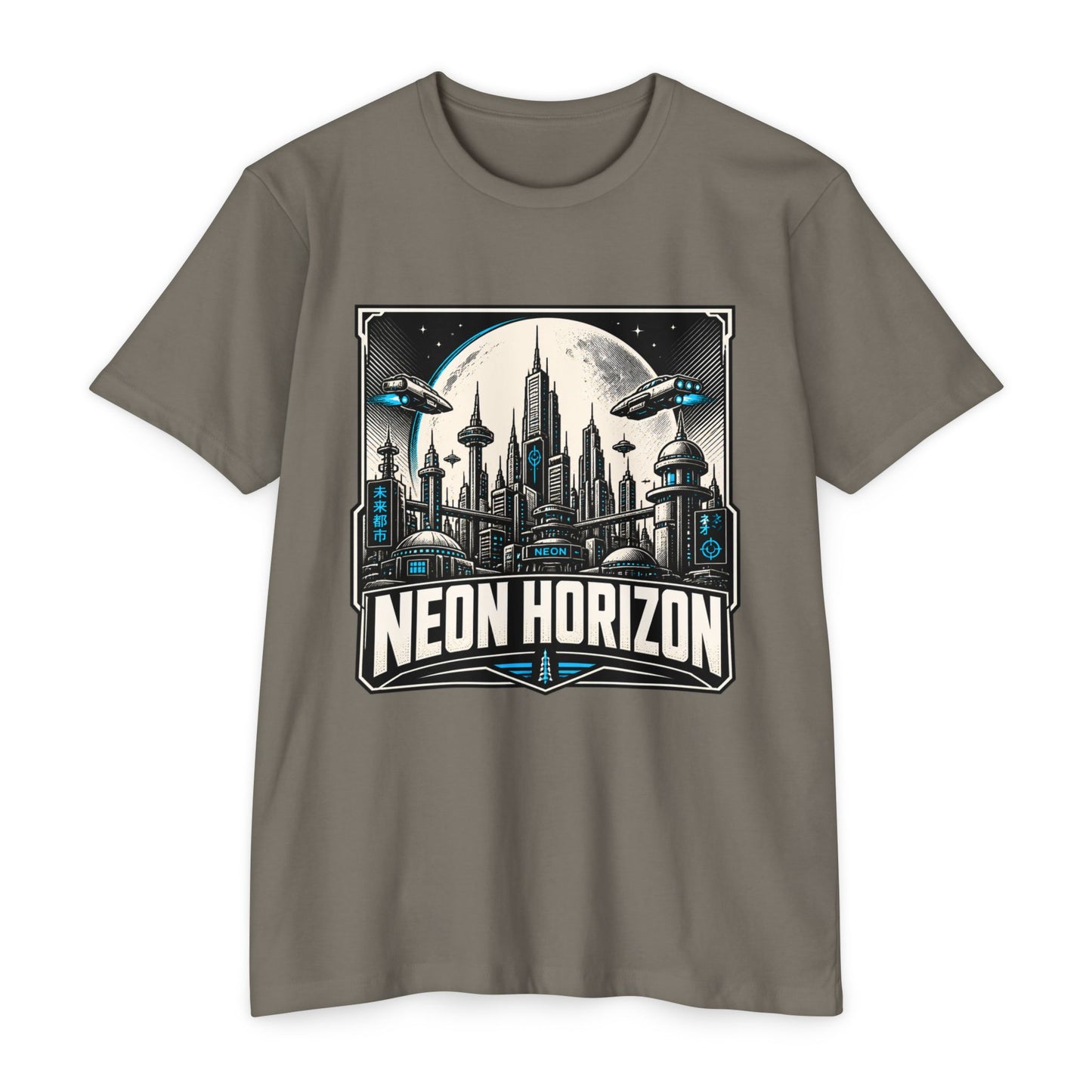 Neon Horizon Sci‑Fi T-Shirt