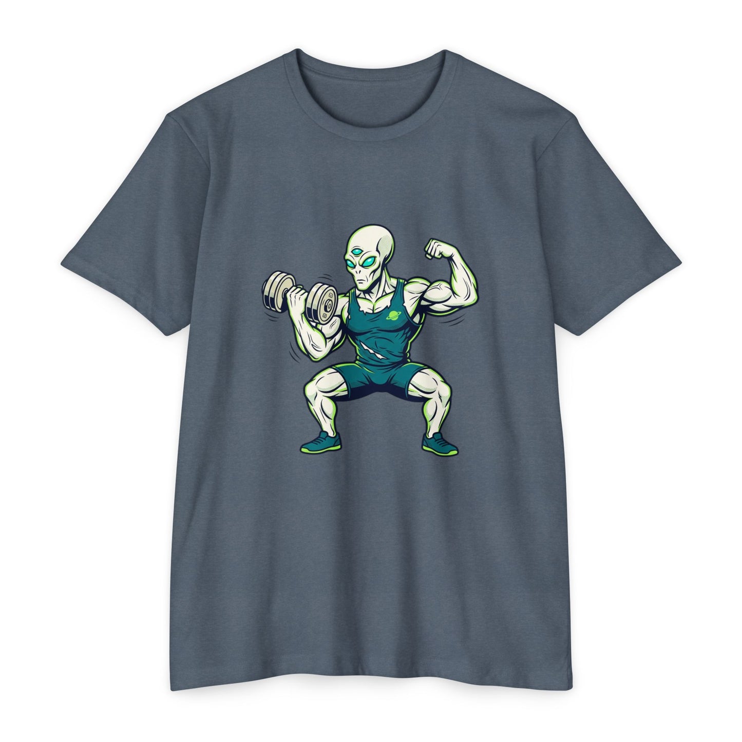 Alien Weightlifter Gym T-Shirt — Fitness Workout Tee