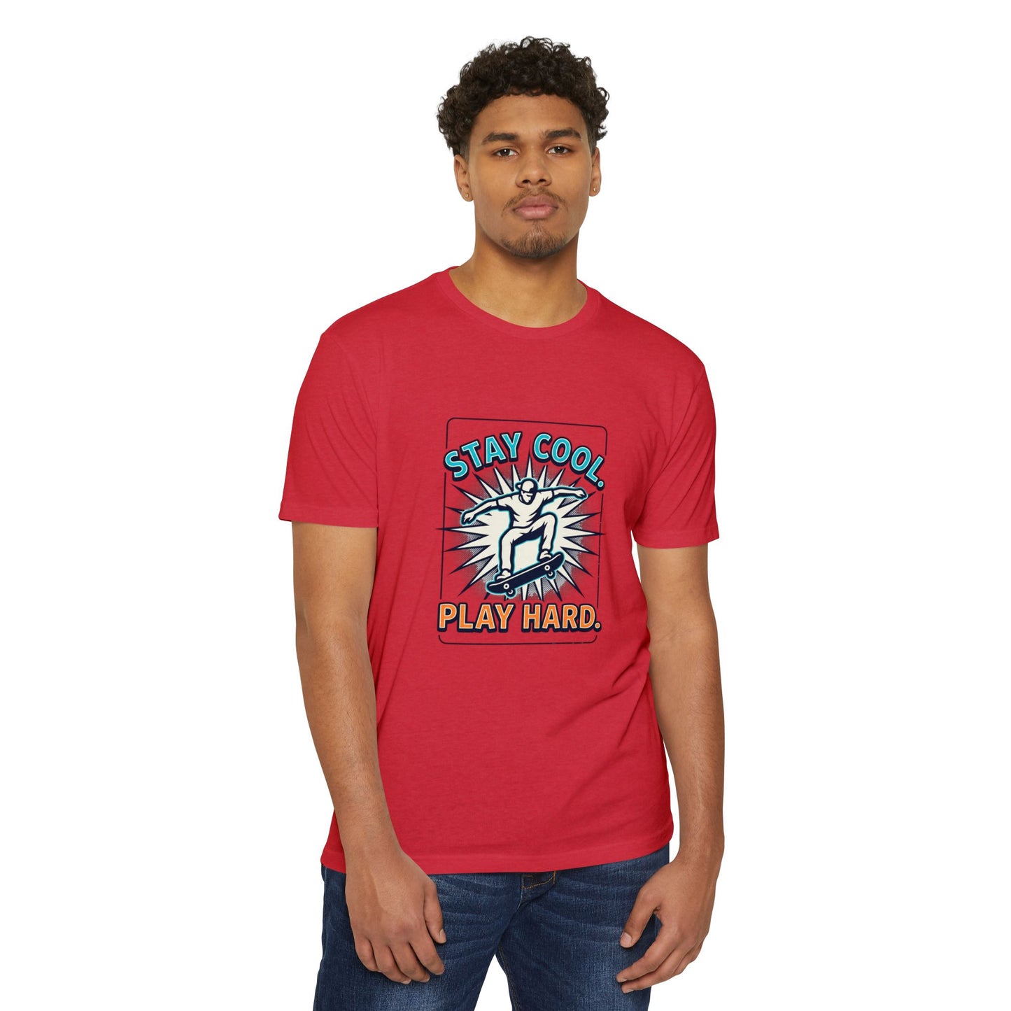 Stay Cool Play Hard Skateboard T-Shirt