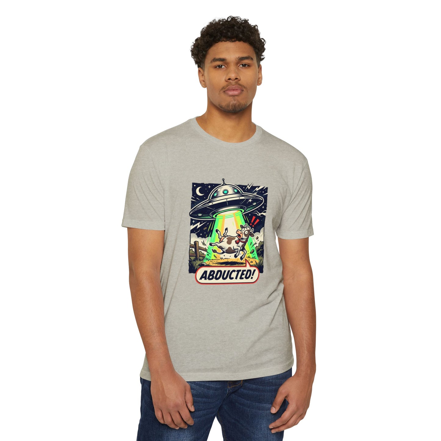Abducted! Alien UFO Retro Sci‑Fi Graphic T-Shirt