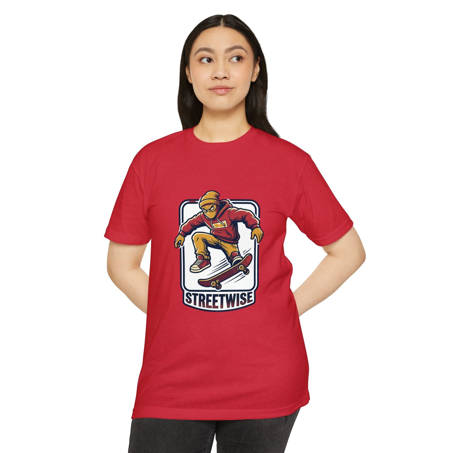 Retro Skateboarder Streetwise T‑Shirt — Vintage Skate Graphic Tee