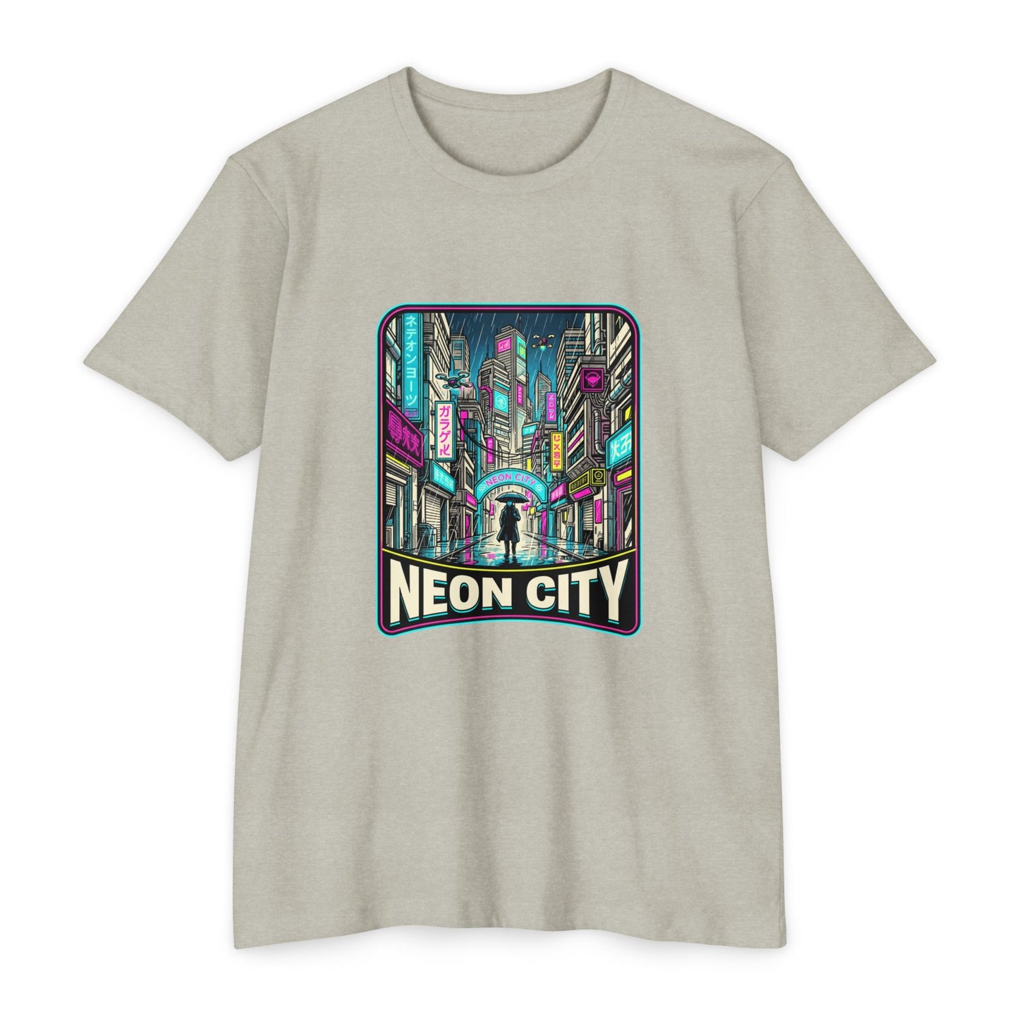 Neon City Retro Cyberpunk T-Shirt — Retro Cyberpunk Streetwear Tee
