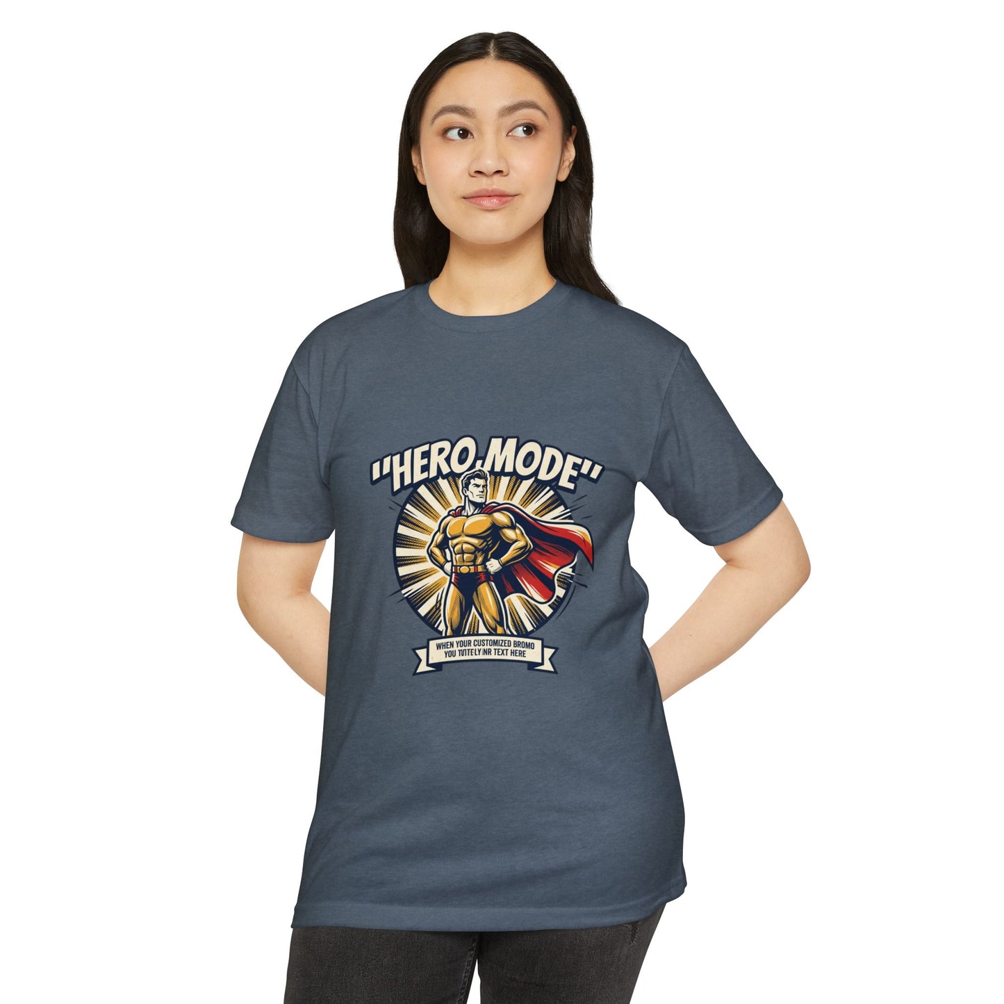 Hero Mode T-Shirt – Superhero Graphic Tee with "Hero Mode" Slogan