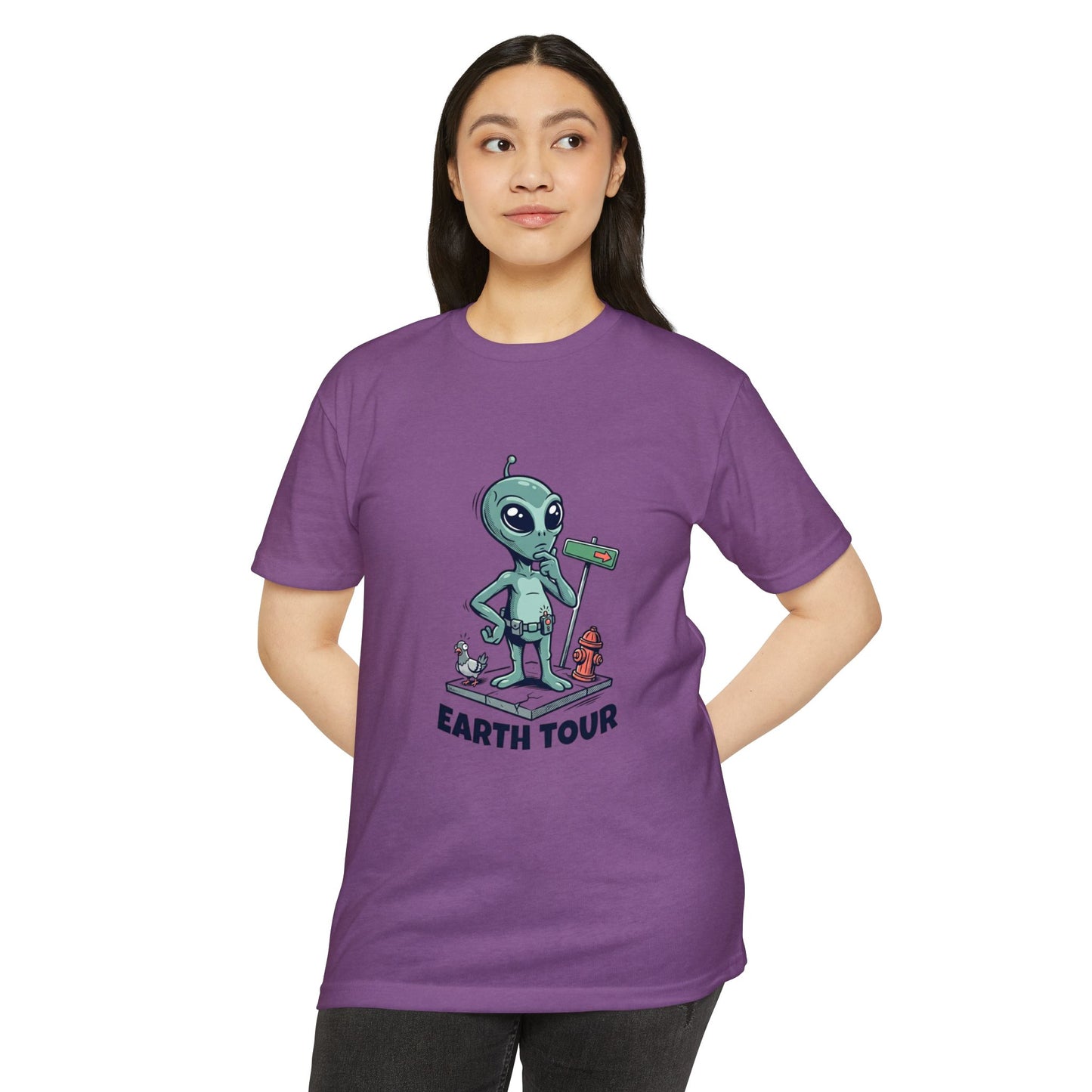 Alien 'Earth Tour' T-Shirt — Cute Space Visitor Graphic Tee
