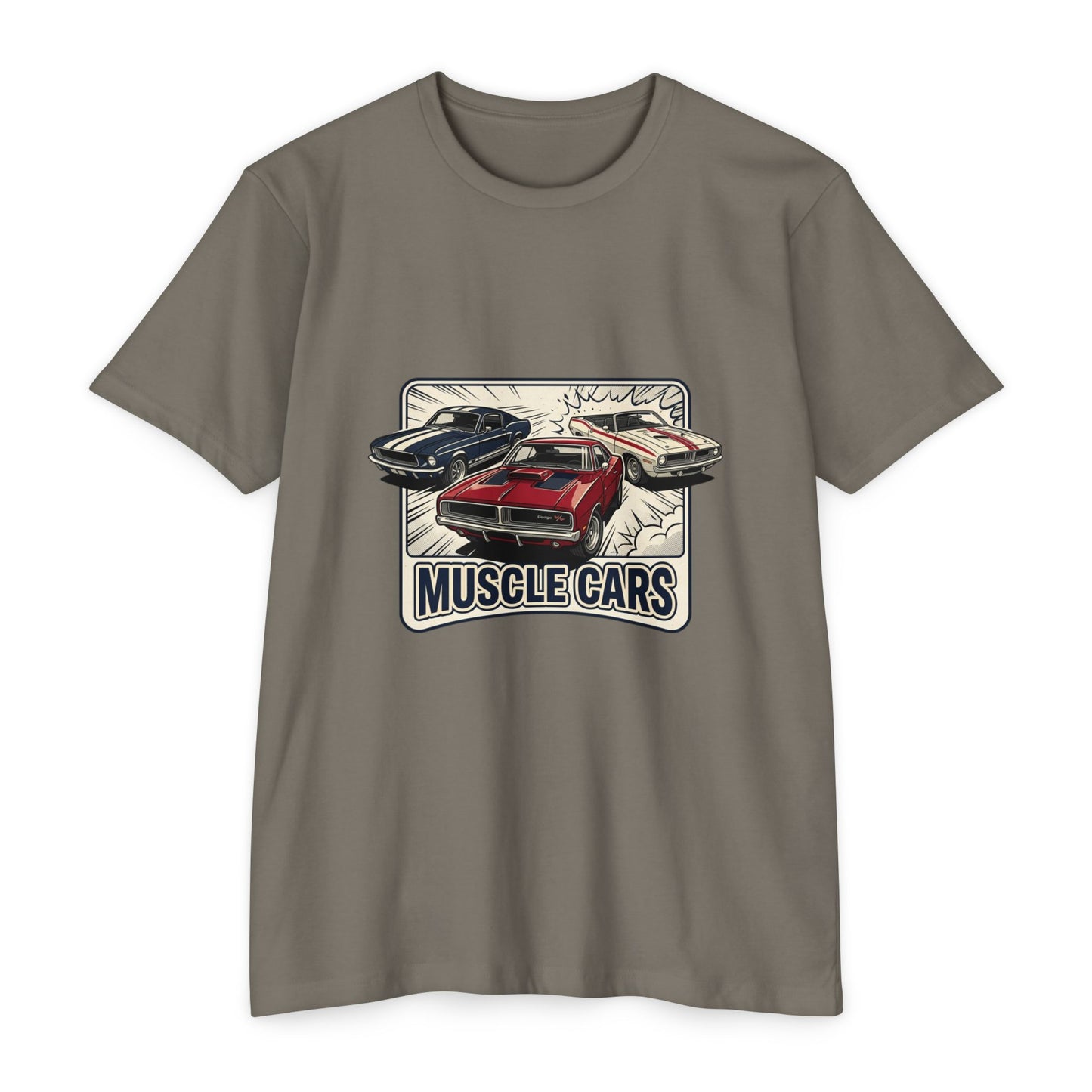 Retro Muscle Cars Graphic T-Shirt — Vintage Hot Rod Design